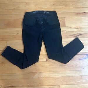 J. Crew maternity under the belly toothpick ankle black Jean